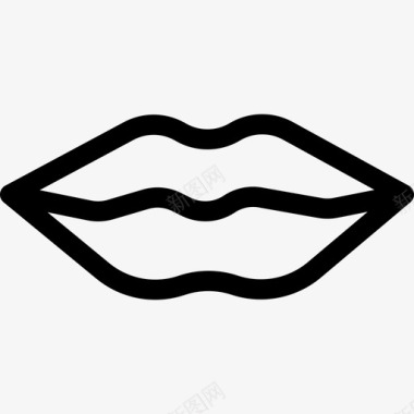 唇部美容spa5直线型图标图标