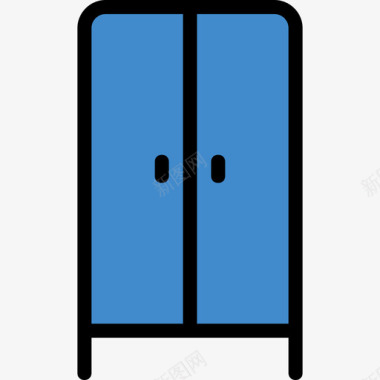 衣柜家具和家居18线性颜色图标图标