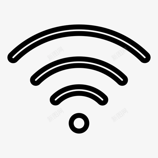 wifi连接互联网图标svg_新图网 https://ixintu.com wifi 互联网 信号 接口和web图标线 网络 连接