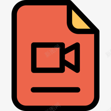 音频文件文件和文件夹17线性颜色图标图标