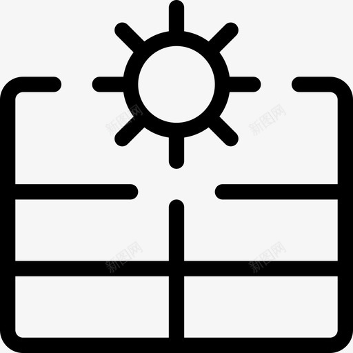 太阳能电池板生态学114线性图标svg_新图网 https://ixintu.com 太阳能电池板 生态学114 线性