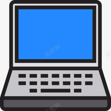 笔记本电脑电脑硬件线颜色图标图标