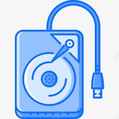 硬盘电脑8蓝色图标图标