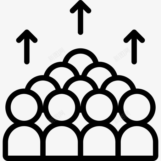 人口经济增长5线性图标svg_新图网 https://ixintu.com 人口 线性 经济增长5