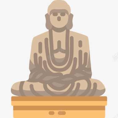泰国大佛纪念碑13平坦图标图标