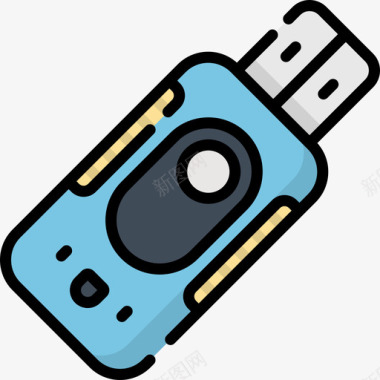 Pendrive34号线性颜色图标图标