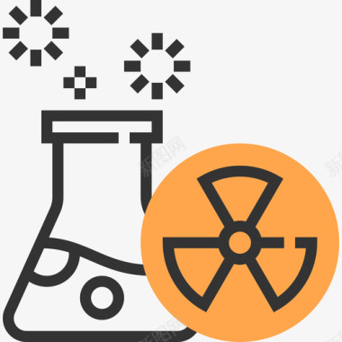 烧瓶化学8黄影图标图标