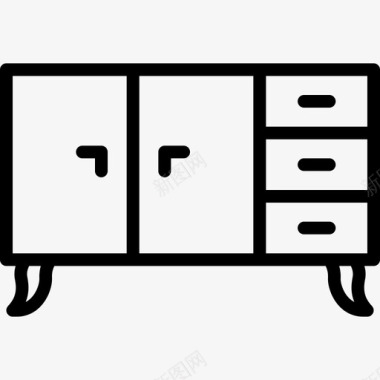 橱柜7户直列式图标图标