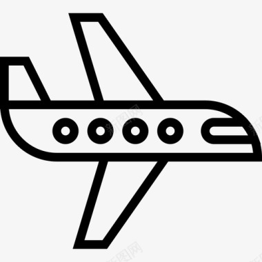 飞机旅行99直线图标图标