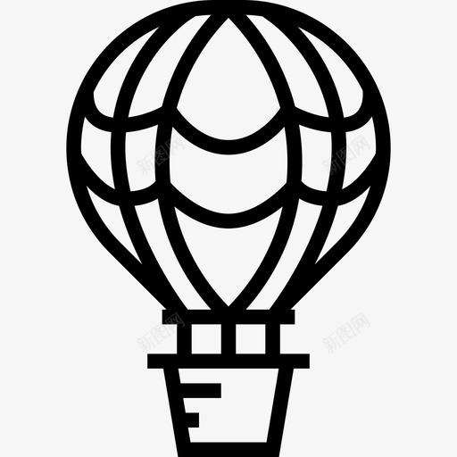 热气球马戏团元素2直线型图标svg_新图网 https://ixintu.com 热气球 直线型 马戏团元素2