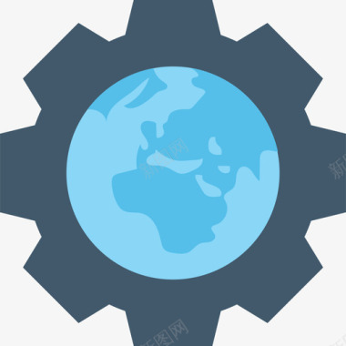 地球仪网页与开发11平面图标图标