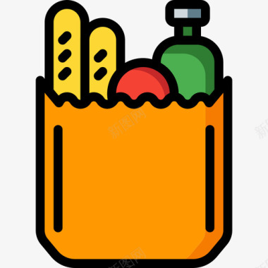 食品食品和饮料19线性颜色图标图标