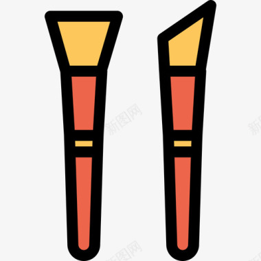 化妆美容和spa6线性颜色橙色图标图标