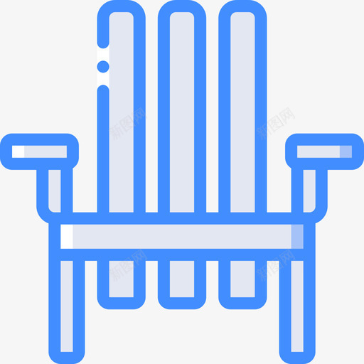 躺椅夏季蓝色图标svg_新图网 https://ixintu.com 夏季 蓝色 躺椅