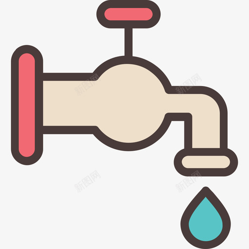 水龙头园艺24线性颜色图标svg_新图网 https://ixintu.com 园艺24 水龙头 线性颜色