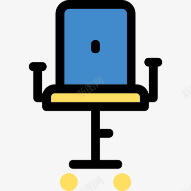 桌椅家具和家居18线性颜色图标图标