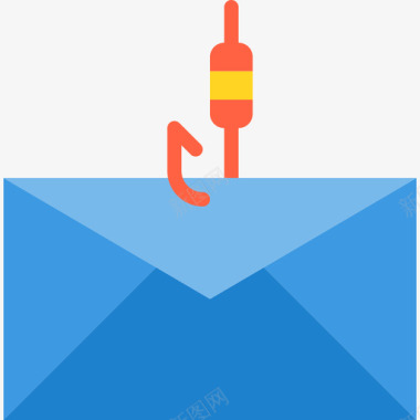 电子邮件网络和安全2扁平图标图标