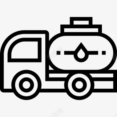 燃料车工程车2直线型图标图标