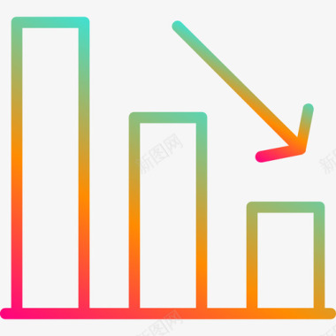 柱状图图表和图表13线性梯度图标图标