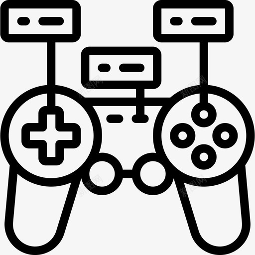 Gamepad游戏开发2线性图标svg_新图网 https://ixintu.com Gamepad 游戏开发2 线性