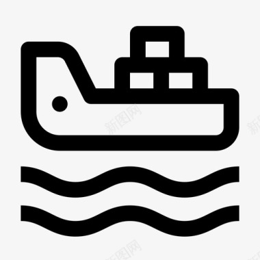 货船货物交货图标图标