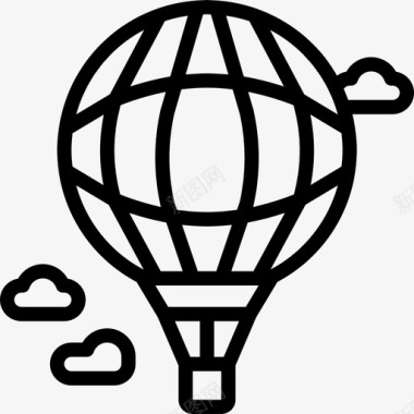 气球旅行120直线图标图标