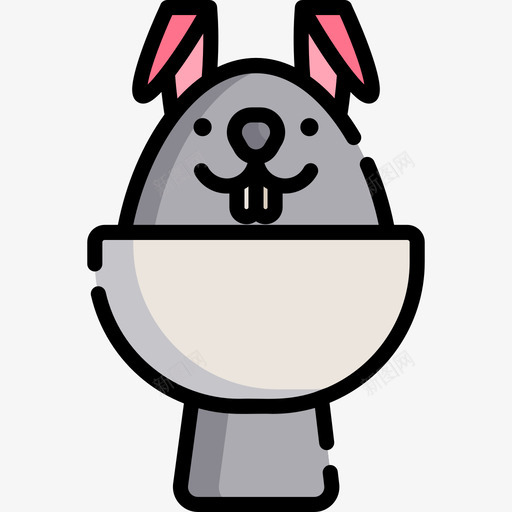 复活节兔子复活节35线性颜色图标svg_新图网 https://ixintu.com 复活节35 复活节兔子 线性颜色