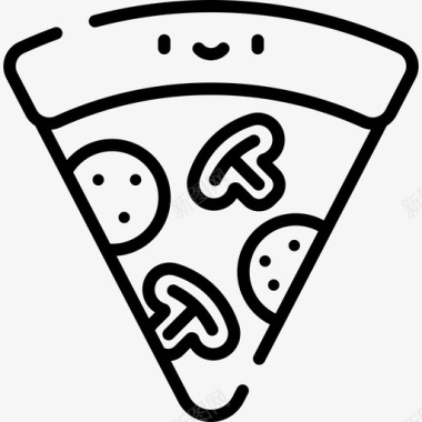 披萨片服装派对14直系图标图标