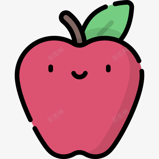 苹果22岁返校线性颜色图标svg_新图网 https://ixintu.com 22岁返校 线性颜色 苹果
