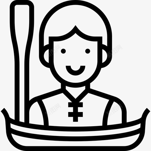 划船比赛体育化身4直线型图标svg_新图网 https://ixintu.com 体育化身4 划船比赛 直线型