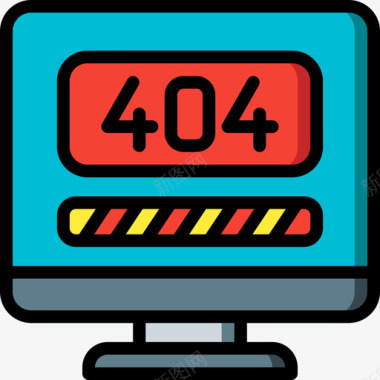 404错误技术支持18线性颜色图标图标