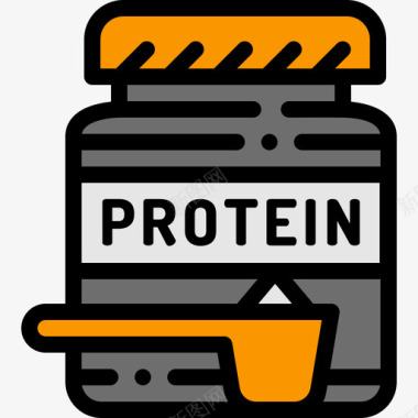 蛋白质适合度57线性颜色图标图标
