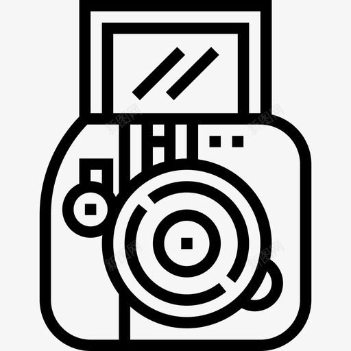 即时照相机照相机及配件3线性图标svg_新图网 https://ixintu.com 即时照相机 照相机及配件3 线性