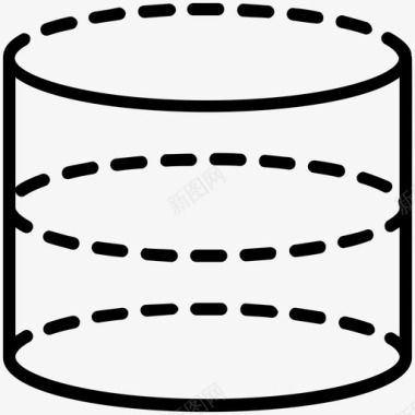 圆柱体二维二维造型图标图标