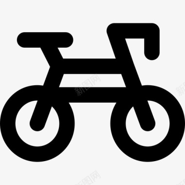 自行车野营37直线型图标图标