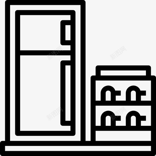冰箱家具74线性图标svg_新图网 https://ixintu.com 冰箱 家具74 线性