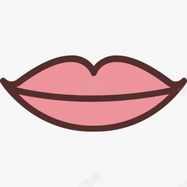 嘴唇美丽36线性颜色图标图标