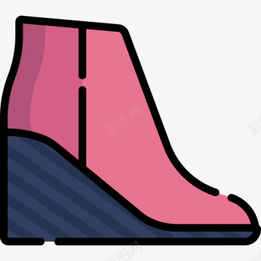 靴子鞋5线颜色图标图标