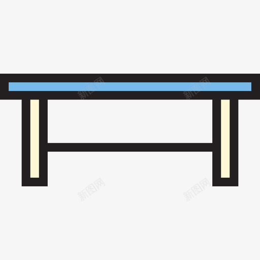 桌子家用家具5线性颜色图标svg_新图网 https://ixintu.com 家用家具5 桌子 线性颜色