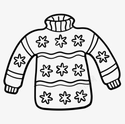 圣诞毛衣系列蛋糕盒丑陋的毛衣衣服装饰品图标高清图片