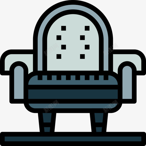 扶手椅家具75线性颜色图标svg_新图网 https://ixintu.com 家具75 扶手椅 线性颜色