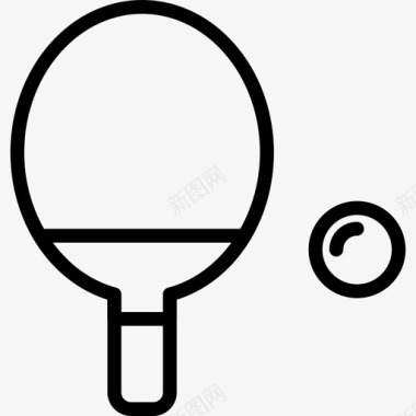 乒乓球户外活动8直线型图标图标