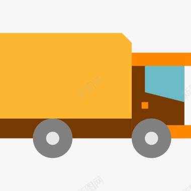 卡车运输61扁平图标图标