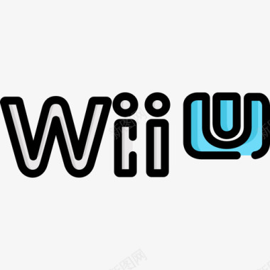 WiiU视频游戏徽标2线性颜色图标图标