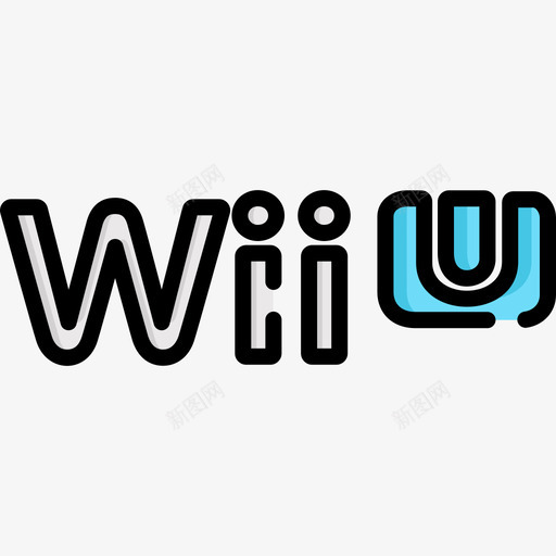 WiiU视频游戏徽标2线性颜色图标svg_新图网 https://ixintu.com WiiU 线性颜色 视频游戏徽标2