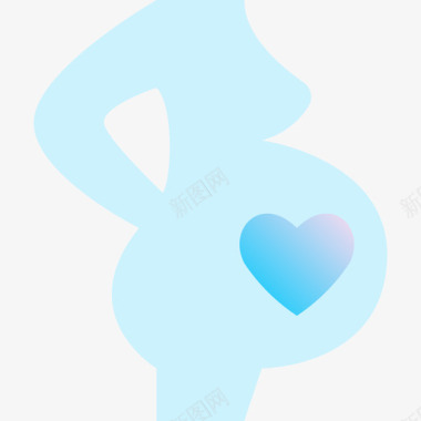 怀孕怀孕3蓝色图标图标