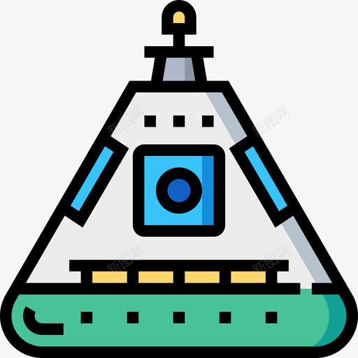 太空舱航天技术线颜色图标svg_新图网 https://ixintu.com 太空舱 线颜色 航天技术