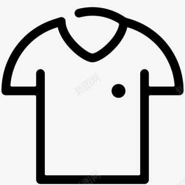 运动t恤球员足球图标图标