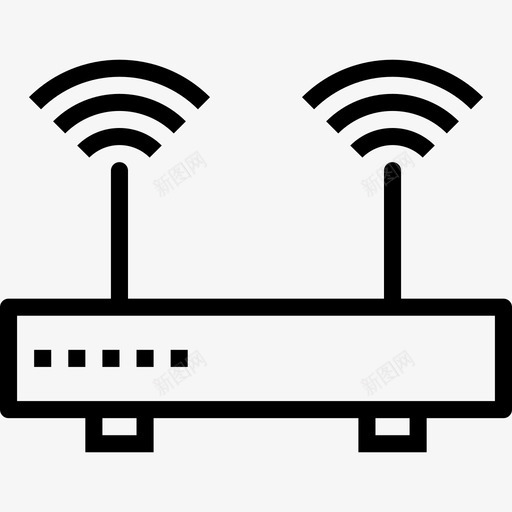 Wifi通信和互联网线性图标svg_新图网 https://ixintu.com Wifi 线性 通信和互联网