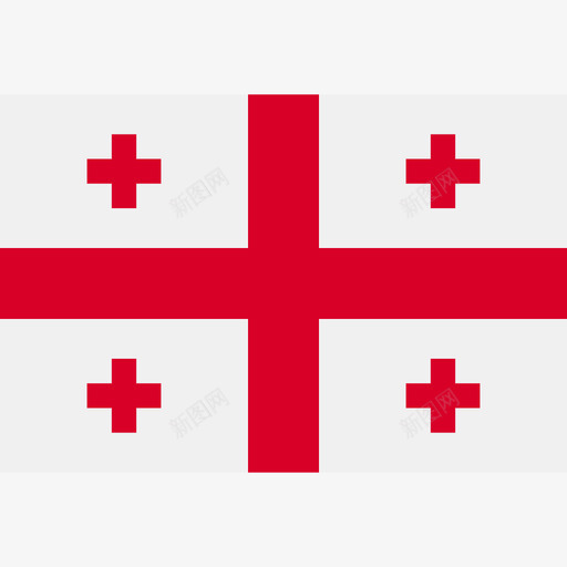 乔治亚州长方形的国家简单的旗帜图标svg_新图网 https://ixintu.com 乔治亚州 长方形的国家简单的旗帜